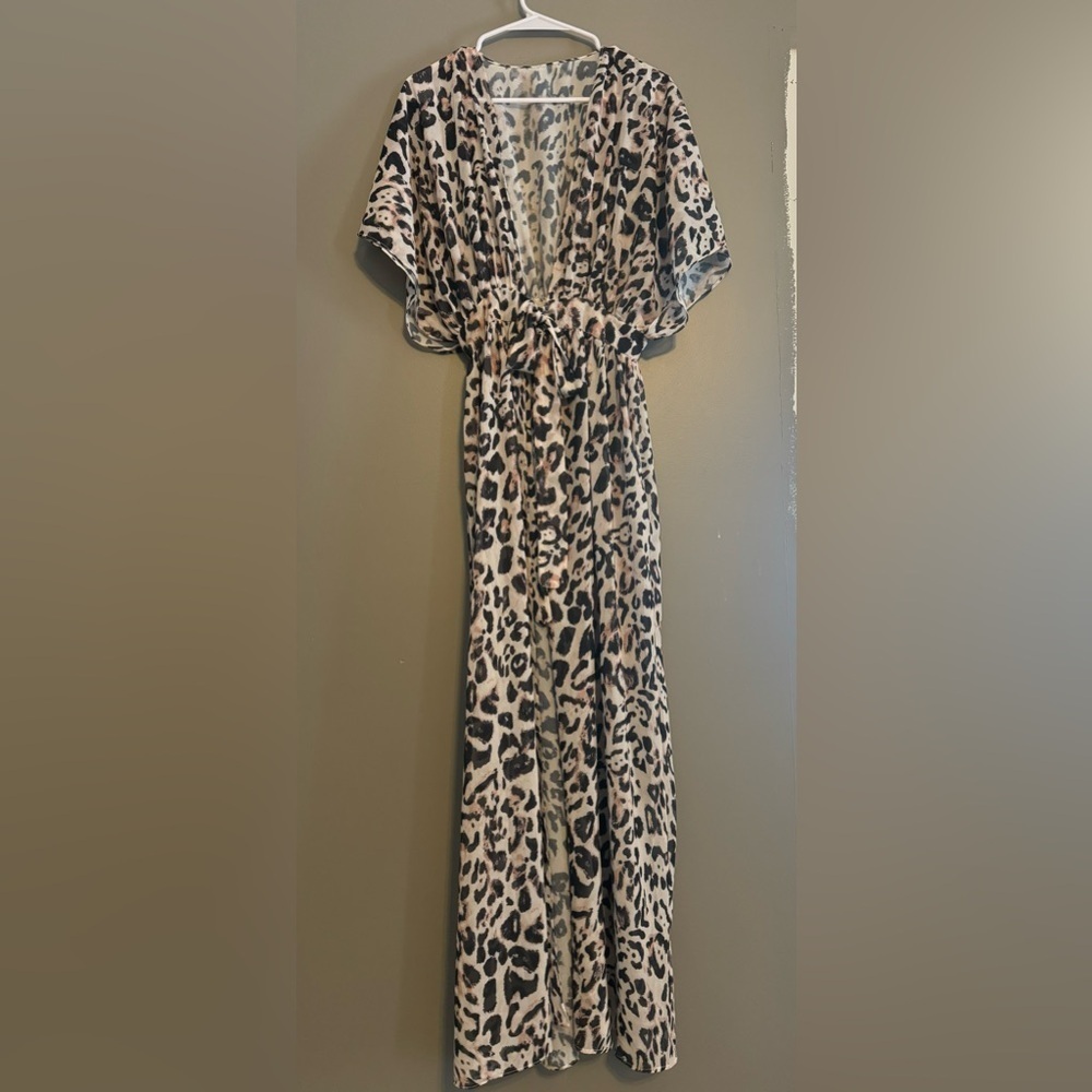 Leopard print coverup